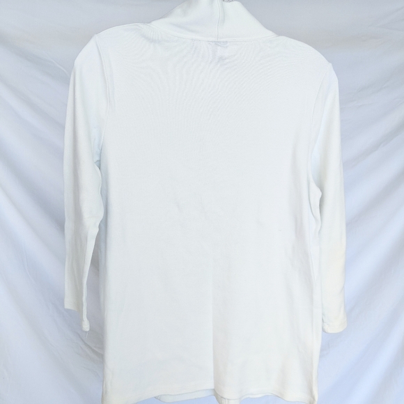 Rafaella Studio white v-neck knit top - Picture 3 of 8